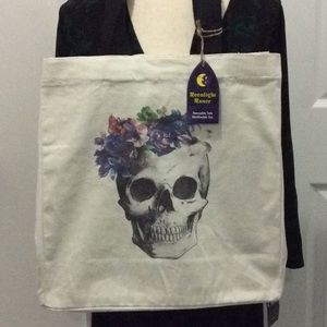 Moonlight Manor Skull Print Reusable Shopping Bag